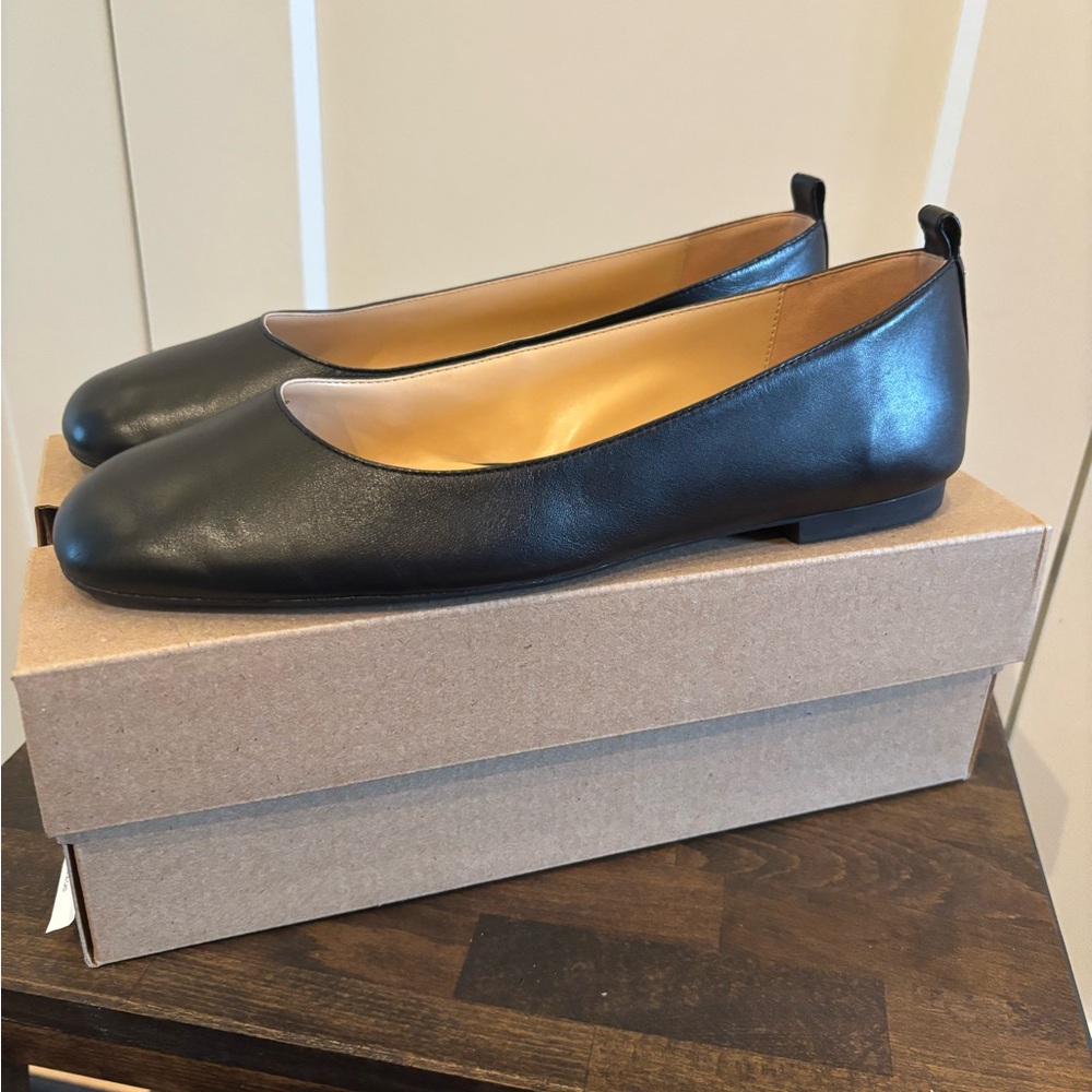 Coach Black Leather Wendie ballet flat